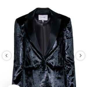 New! Frame Denim Women's Shimmering Black Blazer for every occasion